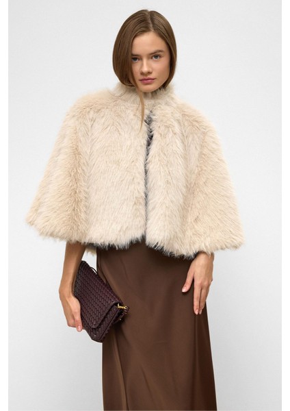 Kısa Suni Kürk Panço Bej 1013