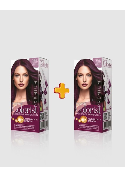 Premium 2'li Yarı Kit Set Boya 3.66 Patlıcan Moru