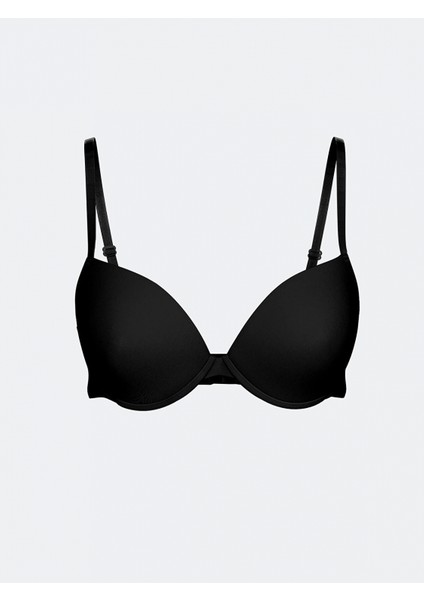 Lcw Dream Siyah Balenli Dolgusuz Düz Tişört Sütyen