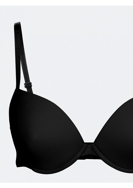 Lcw Dream Siyah Balenli Dolgusuz Düz Tişört Sütyen modelleri