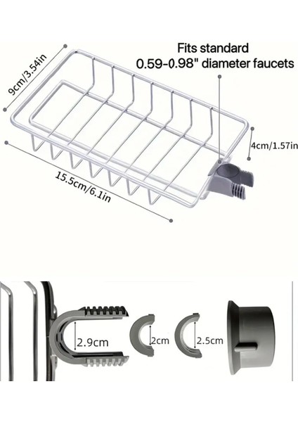 Lavabo Süngerliği Ayarlı Musluk Yanı Bulaşık Süngeri Tezgah Bezi Organizeri modelleri