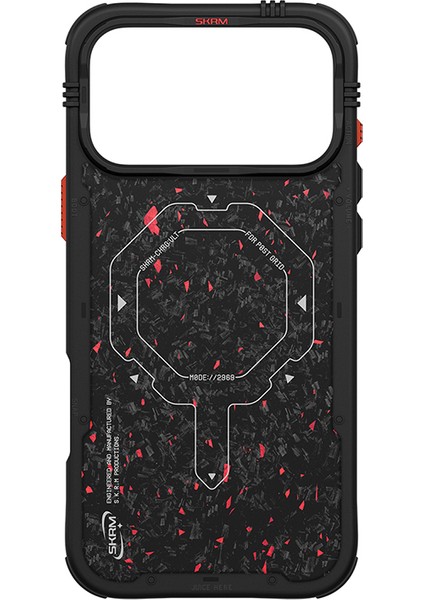 iPhone 17 Pro Max Uyumlu Kılıf M-Safe Şarj Özellikli Airbag Tasarımlı Skinarma Vektor Kapak Siyah modelleri