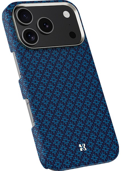 iPhone 17 Pro Uyumlu Kılıfm-Safe Şarj Özellikli Benks Armorair Armorgrid Serisi Kevlar Kapak Mavi fiyatları