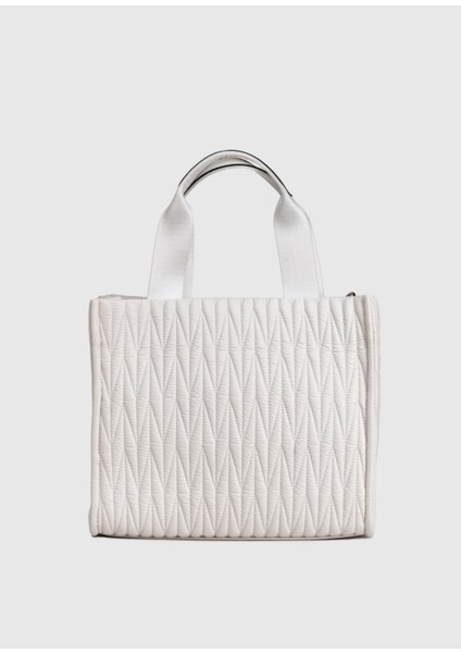 Suni Deri Kolon Saplı Fermuarlı Nikel Aksesuarlı El Çantası