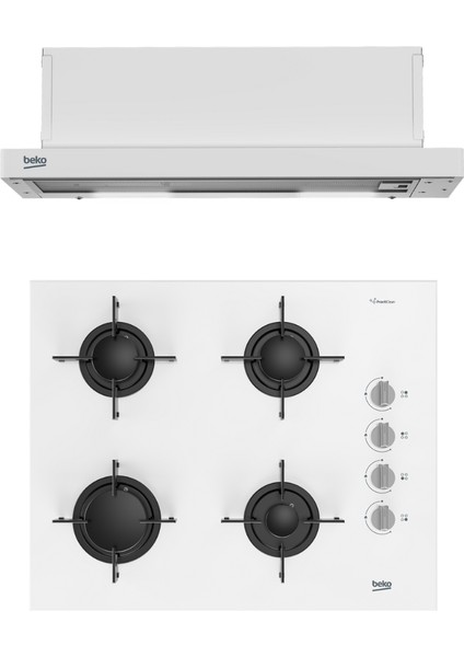 2'li Cam Ocaklı + Aspiratör Avantaj Ankastre Set (P 38 Tb + Bocd T 6510 Eb)