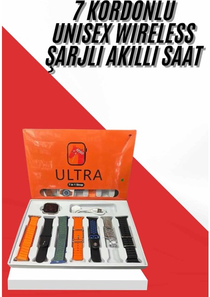 Unısex 7 Kordonlu Çok Fonksiyonlu Nabız Ölçer Uyku ve Sağlık Takibi