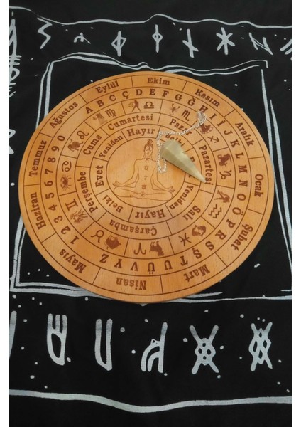 Pandül Sarkaç Tahtası Türkçe Ahşap Sarkaç Örtüsü Ritüel Set Pandül indirimleri