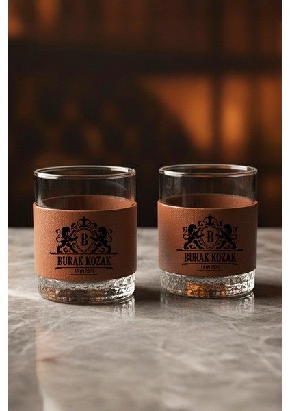 Kişiye Özel Viski Seti – Deri Kaplı Şişe, 2 Bardak ve Çikolata – Havana Viski modelleri