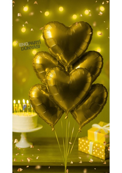 Kalp Folyo Balon 45CM | 5'li |