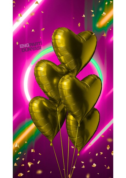 Kalp Folyo Balon 45CM | 5'li | fiyatları