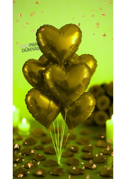 Kalp Folyo Balon 45CM | 5'li | modelleri