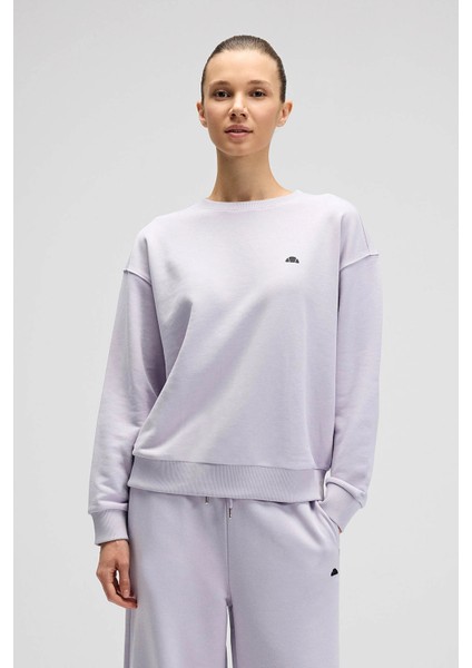 Pamuklu Regular Fit Bisiklet Yaka Sweat Bayan Sweat EF527