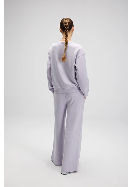 Pamuklu Regular Fit Bisiklet Yaka Sweat Bayan Sweat EF527