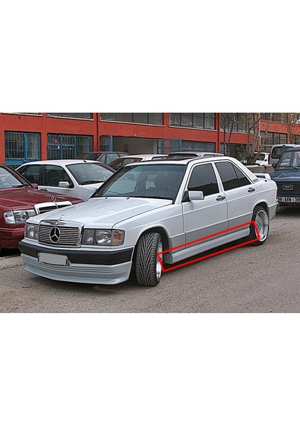 Mercedes 190E Marşpiyel Sağ Sol Takım Fiberglass Boyasız