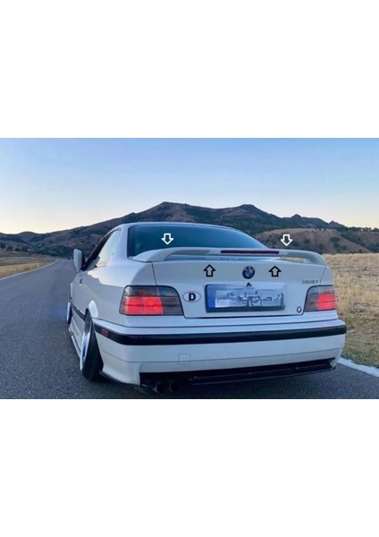 Bmw E36 Zender Işıklı Spoyler Fiberglass Boyasız