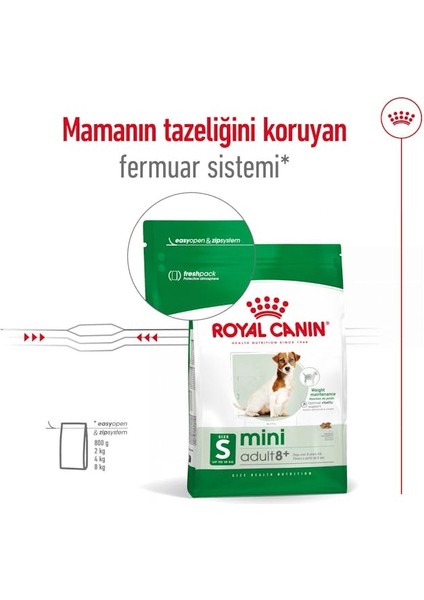 Mini Adult +8 Yaş Yaşlı Köpek Maması 2 Kg