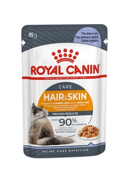 Hair&Skin Tüy ve Deri Sağlığı için Jöle İçerisinde Yaş Kedi Mamas