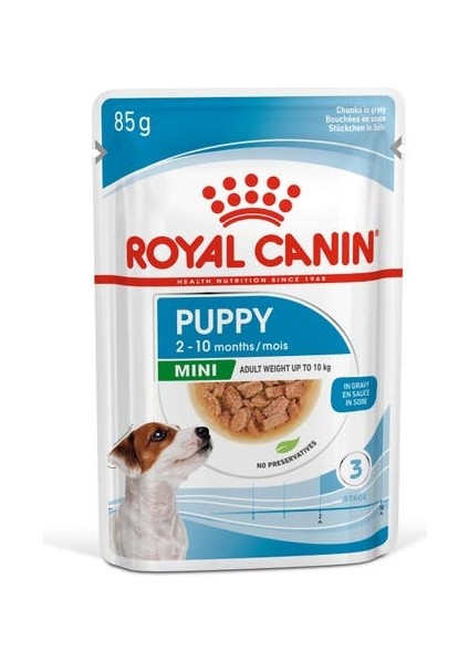 Küçük Irklar için Yavru Yaş Köpek Maması 12 x 85g