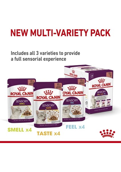 Sensory Duyusal His için Sos İçerisinde Yaş Kedi Maması 12 x 85g