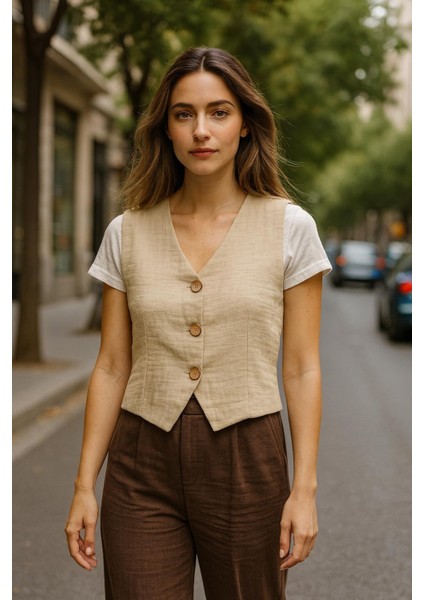 Çift Katlı Müslin Yelek indirimleri