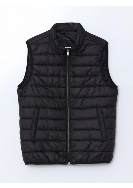 Lcwaıkıkı Classic Siyah Standart Kalıp Dik Yaka Erkek Şişme Yelek