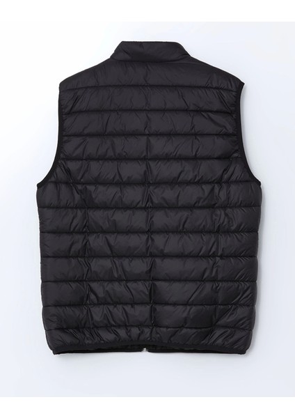 Lcwaıkıkı Classic Siyah Standart Kalıp Dik Yaka Erkek Şişme Yelek