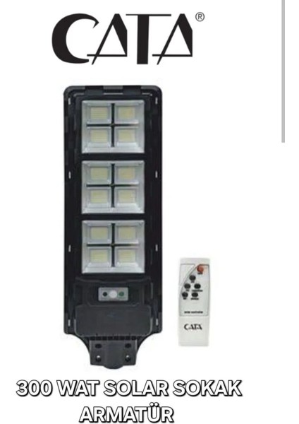 Solar Sokak Aydınlatma Cata CT-4642 12 Saat Yanma, Uzaktan Kumanda, Sensörlü