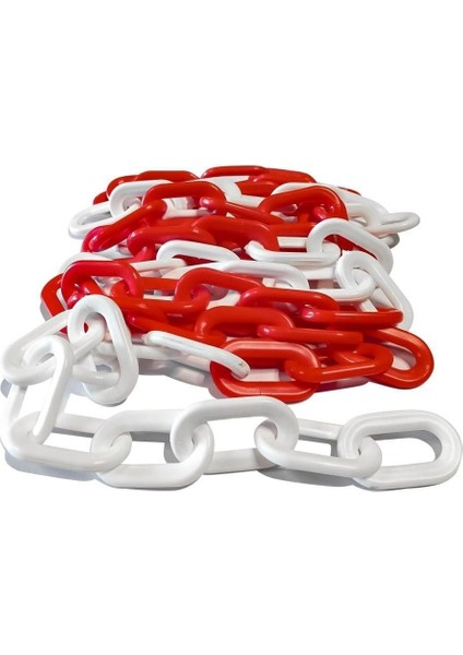 Ennalbur Plastik Zincir Kırmızı Beyaz ( 5 Metre) modelleri