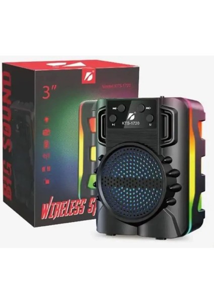 KTS-1720 Rgb Işıklı 3’’inç Bluetooth Hoparlör Speaker