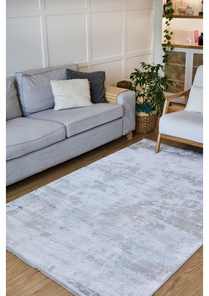 Lima 6211 Aqua - Polyester Şönil Halı | Dokuma Tabanlı Model
