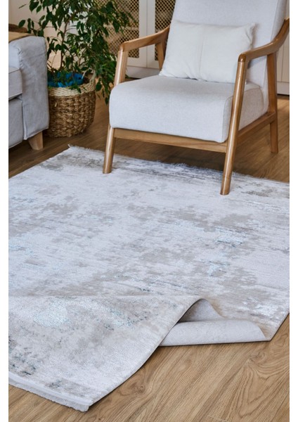 Lima 6211 Aqua - Polyester Şönil Halı | Dokuma Tabanlı Model