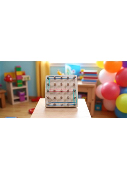 Montessori Geoboard Eğitici Lastikli Şekiller Geometri Oyunu (5*5) fiyatları