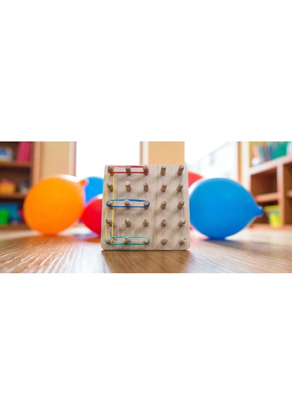 Montessori Geoboard Eğitici Lastikli Şekiller Geometri Oyunu (5*5) modelleri