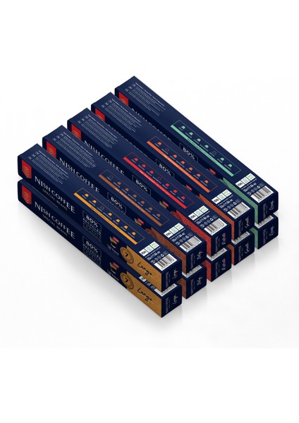 Kapsül Kahve 10'lu Set (2XLUNGO,2XITALY,2XRISTERETTO,2XSMOOTH,2XDECAF)-100 Adet fiyatları