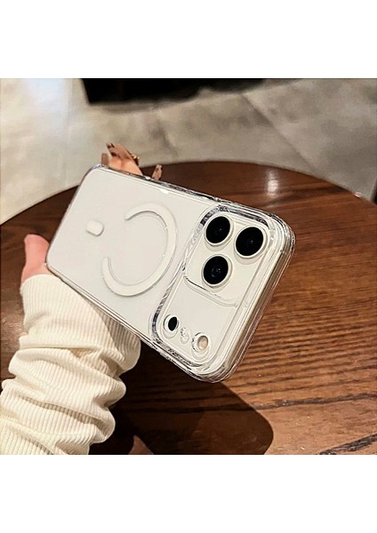 Apple iPhone 17 Pro Yüksek Kalite Magsafe Şarj Özellikli Sararma Yapmayan Şeffaf Sert Mika Kılıf fırsatları