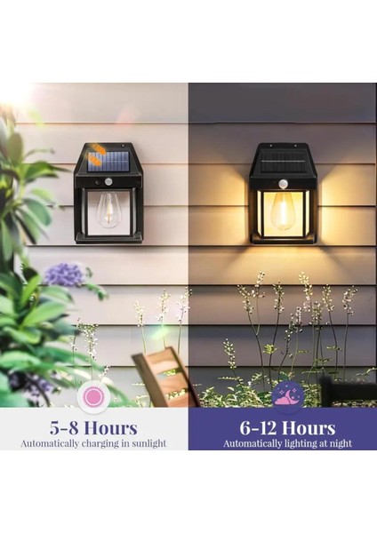 1 Adet Hareket Sensörlü Güneş Enerjili Dış Duvar Veranda Aydınlatma Lambası, Kamp Lambası indirimleri