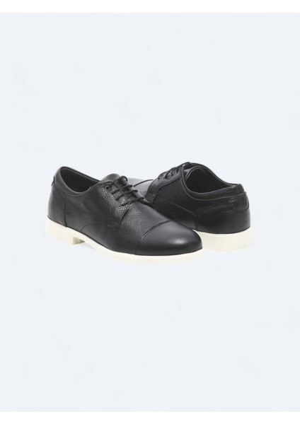 Siyah Deri Smart Casual Ayakkabı modelleri