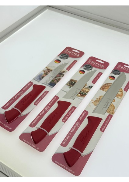 Rıtter 3'lü Set Ekmek 19 & Mutfak 15-13 cm Kırmızı Renk fiyatları