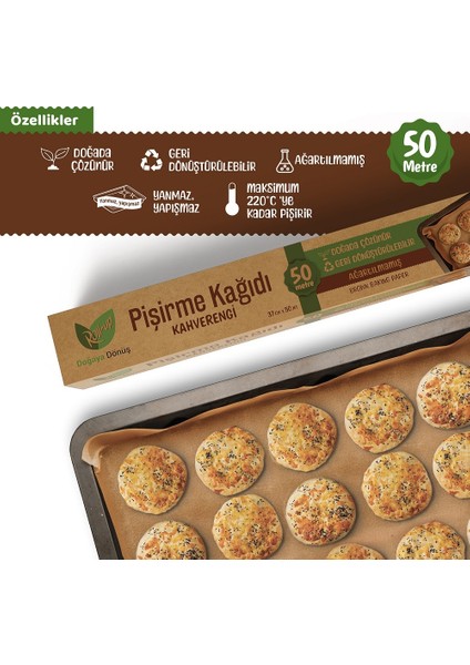 Kahverengi Pişirme Kağıdı 37CMX50M 1 Adet fiyatları