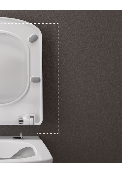 Elegant Duroplast Yavaş Kapanan Klozet Kapağı Cool Grey indirimleri