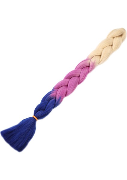 Afrika Örgüsü ve Rasta İçin Sentetik Ombreli Saç / Platin / Lila / Mavi
