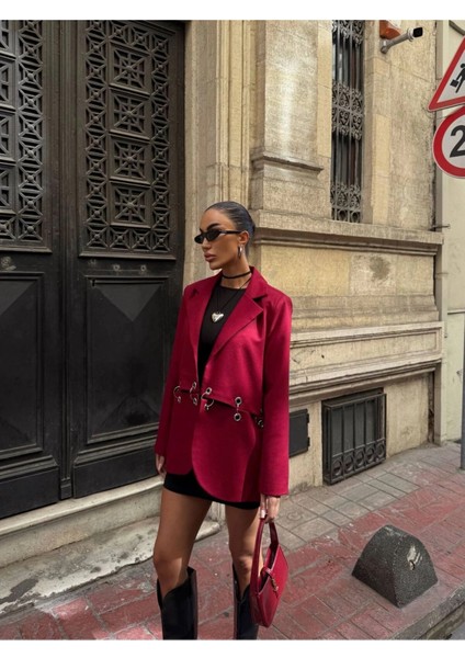 Kadın Çengel Detaylı Blazer Ceket fırsatları
