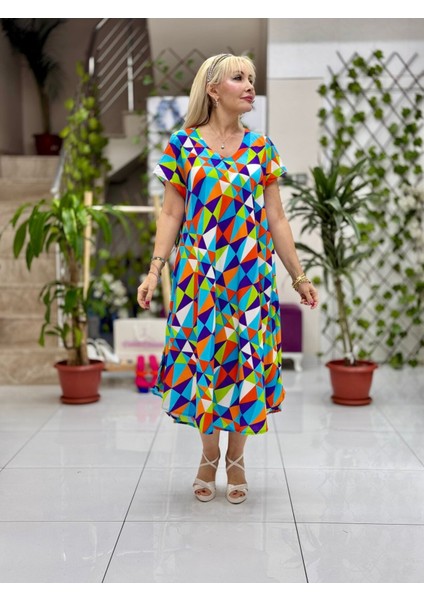 FD17155 Viskon Frida Elbise fiyatları