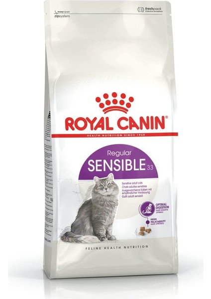 Sensible33 Sindirim Hassasiyeti Olan Kediler için Yetişkin Kuru Kedi Maması 4kg