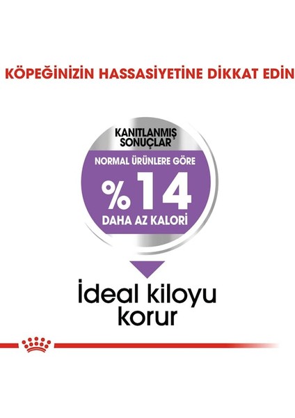Mini Sterilised Kısırlaştırılmış Köpekler için Yetişkin Köpek Maması 3kg