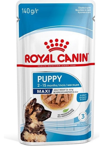 Büyük Irklar için Yavru Yaş Köpek Maması 10 x 140g