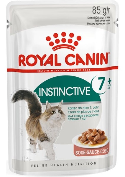 Instinctive 7 Yaş ve Üzeri Sos içerisinde Yaş Kedi Maması 12 x 85