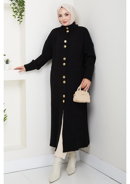 Reha Düğmeli Triko Hırka 1603 - Siyah modelleri