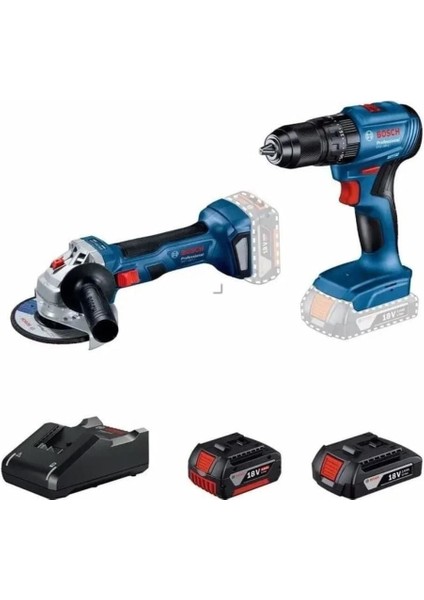Bosch Gws 180-LI + Gsb 185 Akülü Taşlama ve Darbeli Matkap Seti