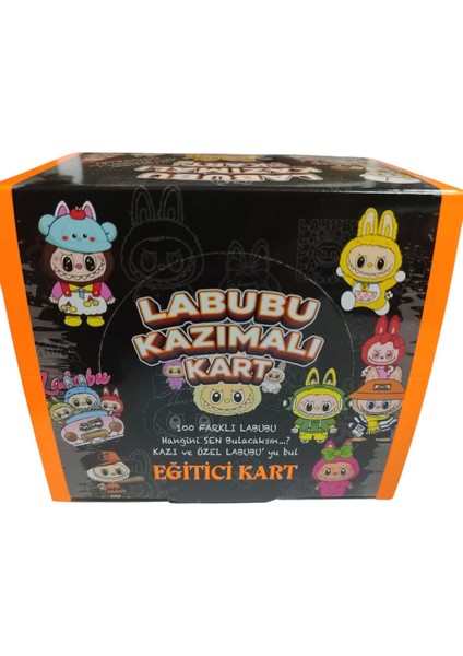 Labubu Kazımalı Kart 5 Jelatinli Poşet | 10 Kart | Mini Sürpriz Oyuncak ve Şeker Hediyeli fırsatları